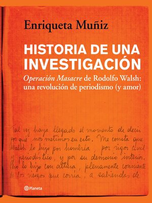 cover image of Historia de una investigación